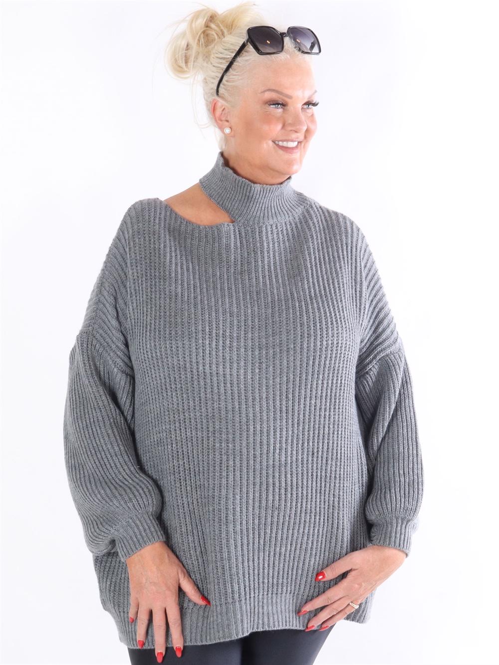 Divine - Armygrøn oversized striktrøje